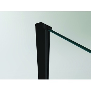 Cabină de duș pătrată Optima Urban Black 90x90 cm, sticlă securizată 6 mm, profil negru mat - Img 4