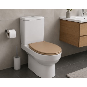 Capac WC universal Optima Plus Bahama Bej, polipropilenă, 44 x 37,5 cm - Img 3