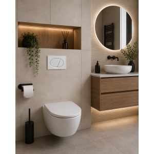 Clapetă de acționare WC Alca – cromat lucios, dublă comandă - Img 2