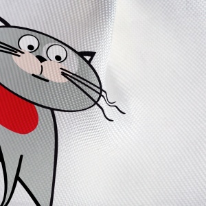 Perdea de duș textilă Tatkraft Funny Cats, antibacteriană, impermeabilă, 180x180 cm - Img 4