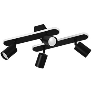 Aplică 4xGU10+2x6W negru Lunus Dolores T4