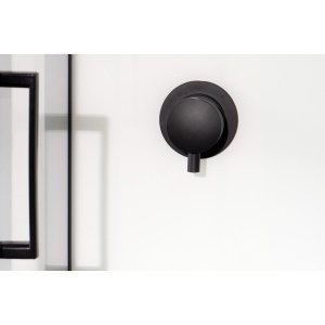 Cabină de duș Optima Maia Black, 80x80cm, profil negru mat, cap duș tavan, pătrată - Img 6