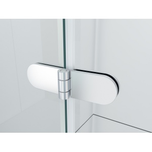 Cabină de duș Optima Senzual 90x90 cm, sticlă securizată 6 mm, profil cromat, deschidere batantă 90°, Nano Easy Clean - Img 6