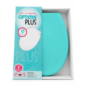 Capac WC universal Optima Plus Calypso Green, polipropilenă, 44 x 37,5 cm - Img 4