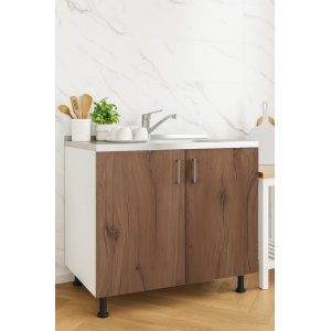 Mobilier bucătărie Tender Kit, Inferior, 80cm, Stejar celtic - Img 3