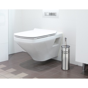 Perie WC cu suport din oțel inoxidabil, Ø 10 cm, H 38 cm - Img 5
