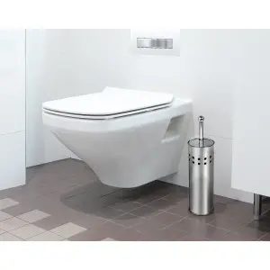Perie WC cu suport din oțel inoxidabil, Ø 10 cm, H 38 cm - Img 5
