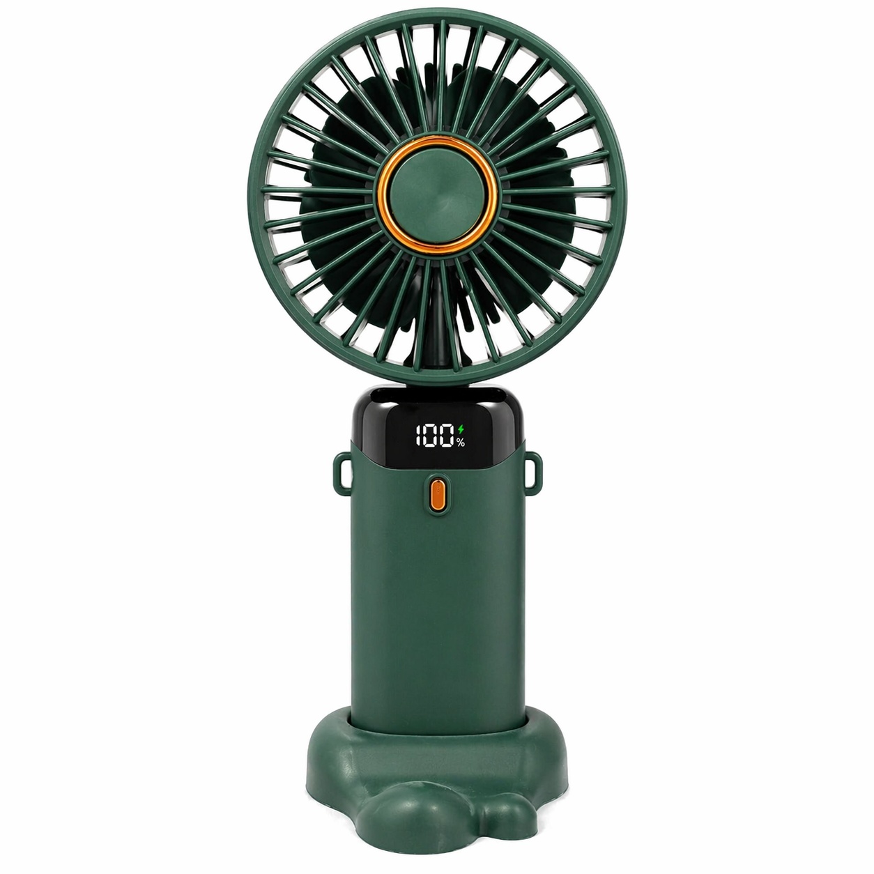 Ventilator de mana verde cu ecran LED