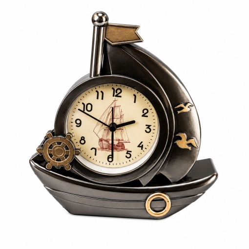 Suvenir Ceas Decorativ Corabie Vintage – Ornament Marin Elegant pentru Birou și Casă - Img 1