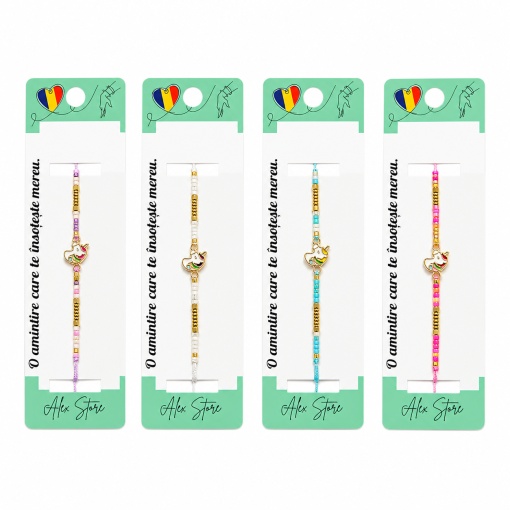 Set 12 Brățări cu Unicorn , Reglabile, Multicolore, Mărgele Colorate - Img 1