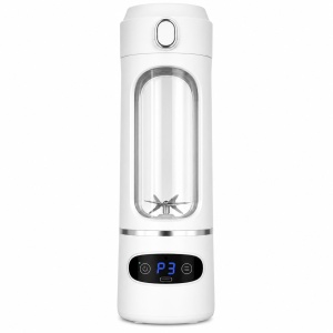 Blender portabil USB pentru smoothie 600ml, 12 lame inox, afisaj digital, alb