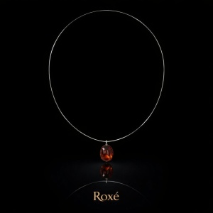 Colier Roxe cu pandantiv roșu elegant, 40 cm, reglabil – bijuterie damă - Img 2
