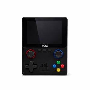 Consolă de jocuri portabilă retro, plastic, X6, Negru