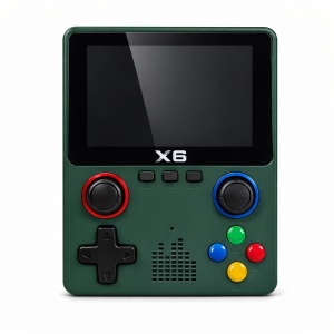 Consolă de jocuri portabilă retro, plastic, X6, Verde