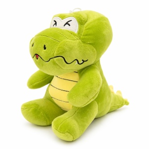 Crocodil de plus verde 23x25cm, jucarie moale copii cu design simpatic