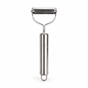 Curatator legume si fructe inox argintiu, decojitor multifunctional cu lama zimtata