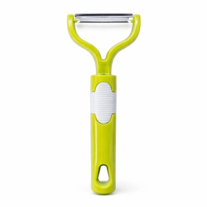 Curatator legume si fructe YIBOO verde, decojitor inox multifunctional cu maner ergonomic