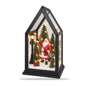 Decoratiune luminoasa de Crăciun cu muzica, model cu Moș Crăciun, 41 × 22 cm - Img 3