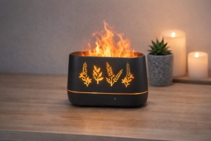 Difuzor Aromaterapie cu Efect de Flacără și LED, Plastic - Img 2