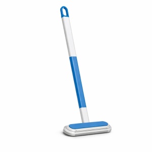Dispozitiv multifunctional de curatat geamuri, telescopic, plastic, albastru cu alb