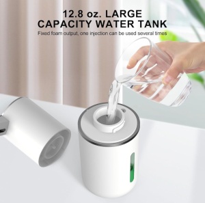 Dozator Automat Sapun cu Senzor, Montare Perete sau Masa, USB-C, Rezervor 380ml, Alb - Img 6