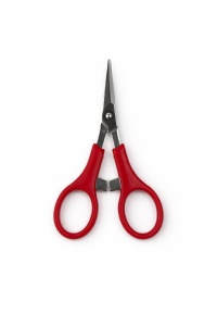 Foarfecă profesională pentru manichiură și cuticule cu mâner ergonomic roșu - Img 2