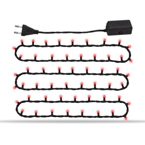 Instalatie de Craciun Liniara, 9 m, 100 LED-uri, Lumina Rosie, Fir Negru, Interior/Exterior - Img 4