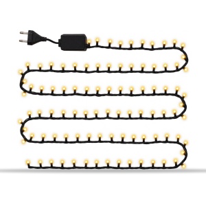 Instalatie LED tip liniar, 400 LED alb-cald, 50 m, fir negru - Img 3