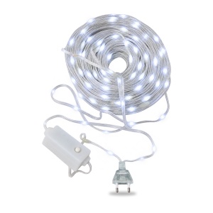 Instalație LED Tip liniar din sarma siliconata, 400 LED alb rece, 50 m - Img 5