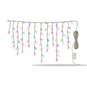 Instalatie LED tip turturi , 200 LED multicolor, 8m, interconectabila, cu jocuri de lumini - Img 2