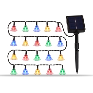 Instalație solară de Crăciun cu LED-uri multicolore tip clopotel, 4m, 20LED - Img 2