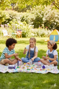 Joc de Constructie DIY in Ambalaj Tip Doza , Leisure Town Seaside Play Park, 9x5.5cm - Img 2