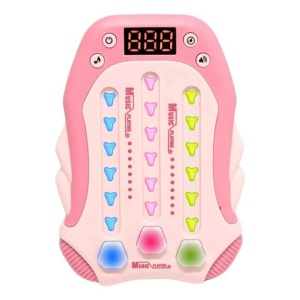 Joc Interactiv Rhythm Lumini Sunete Roz , Jucarie Educativa Copii 3+ Reflexe Memorie