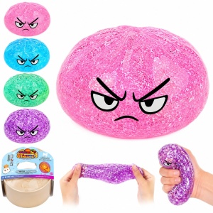 Jucărie Antistres Squishy Angry Dumpling, 8,5 cm, cu Sclipici, Bile din Gel și Lumini, Model Aleatoriu - Img 2