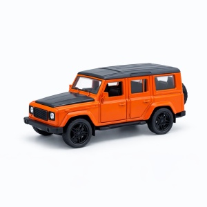 Macheta masina off road portocalie 1:24 metal die cast, usi functionale, 15.5 x 7 cm