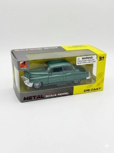 Masinuta metalica clasica retro verde, die cast, 15.5x7 cm