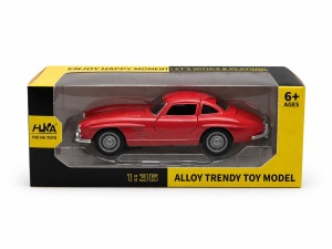 Masinuta metalica retro coupe rosu, model clasic 15 cm - Img 2