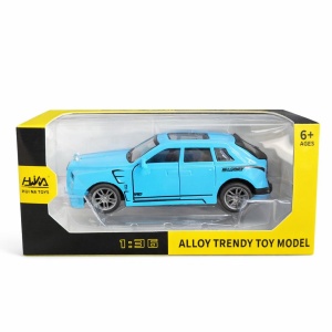 Masinuta SUV metalica albastra scara 1:36, model realist, 15 cm