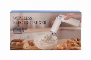 Mixer electric portabil fără fir pentru bucătărie, usb, culoare alb - Img 2