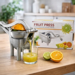 Presă manuală de fructe din oțel inoxidabil cu design compact, pentru lămâi și portocale - Img 3