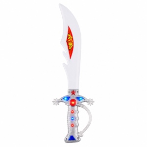 Sabie de jucărie cu lumini LED, 55 cm – sabie din plastic pentru copii, efecte luminoase