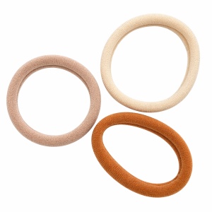 Set 100 elastice de păr textile în nuanțe neutre, rezistente, pentru uz zilnic - Img 2