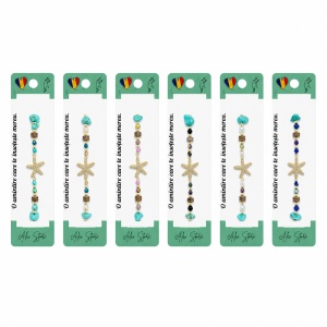 Set 12 Brățări cu Pandantiv Stea de Mare, Reglabile, Multicolore, Stil Marin Elegant