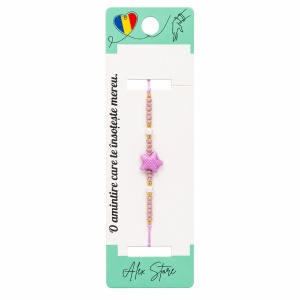 Set 12 Brățări cu Pandantiv Stea, Reglabile, Multicolore, Mărgele Decorative și Accente Elegante - Img 2