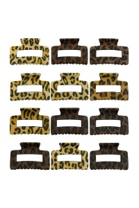 Set 12 Cleme Par 11cm Leopard , Accesorii Matte Animal Print Rezistente