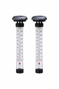 Set 2 Termometre Solare de Grădină GARTEN, Negru, Plastic, 2 bucăți