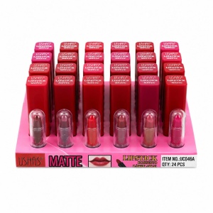 Set 24 Rujuri Mate USHAS – 6 Nuanțe Intense, Finisaj Catifelat și Rezistență Îndelungată