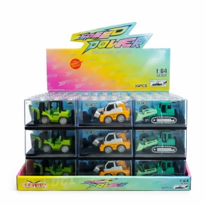 Set 36 Mașinuță metalică die-cast NewQida 1:64, material aliaj, diverse culori