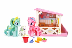 Set jucărie ponei pentru copii, plastic, cu funcții interactive și accesorii - Img 3