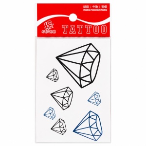 Tatuaj Temporar Semipermanent Diamante Geometrice – Design Minimalist Modern, 10 cm